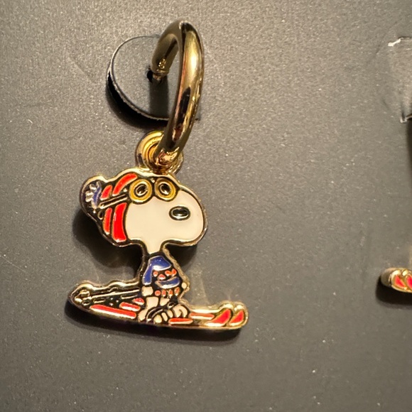Coach x Peanuts Snoopy Red and White Earrings - Picture 3 of 6
